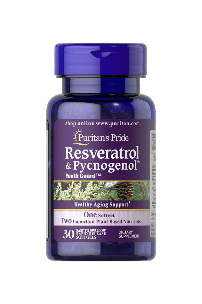 Puritan's Pride - Resveratrol 100 mg & Pycnogenol® 30 mg - 30