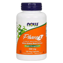 NOW Foods - Phase 2 - White Kidney Bean Extract, 500mg - 120 vcaps